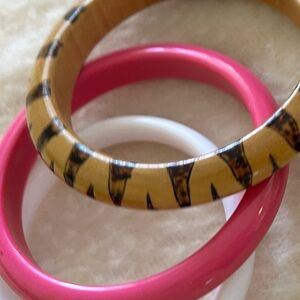 Set of 11 vibrant bangles w/ 2 unique custom motifs, perfect for smaller wrists.